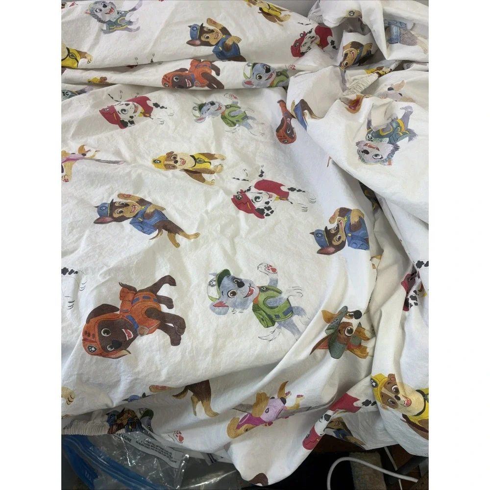 Pottery Barn Kids Paw Patrol  Twin FITTED Sheet Organic Cotton *read*